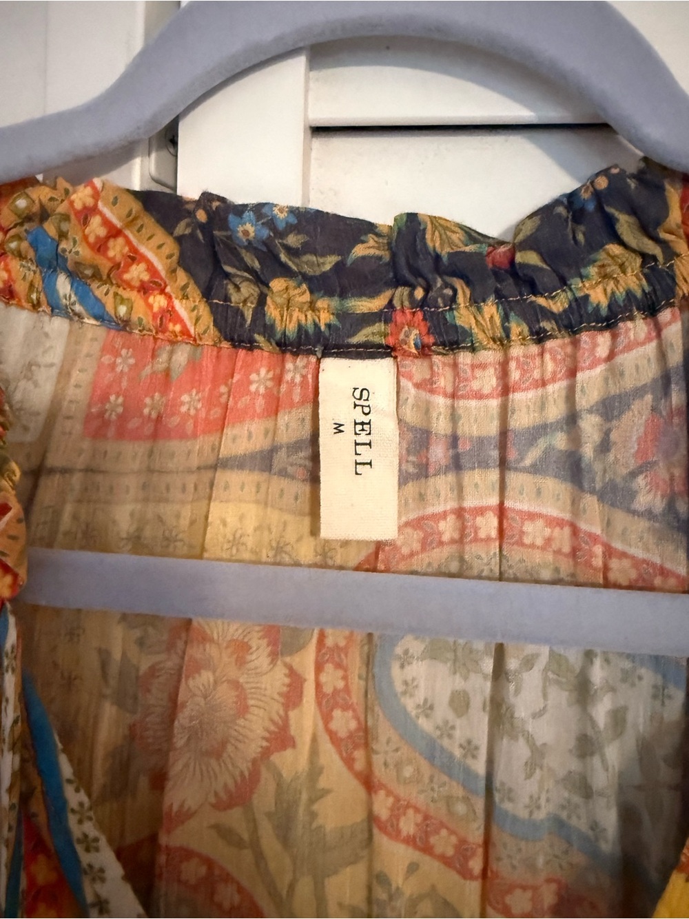 SPELLBoho Paisley Tie-Neck Blouse - Multicolor - Picture 2 of 3